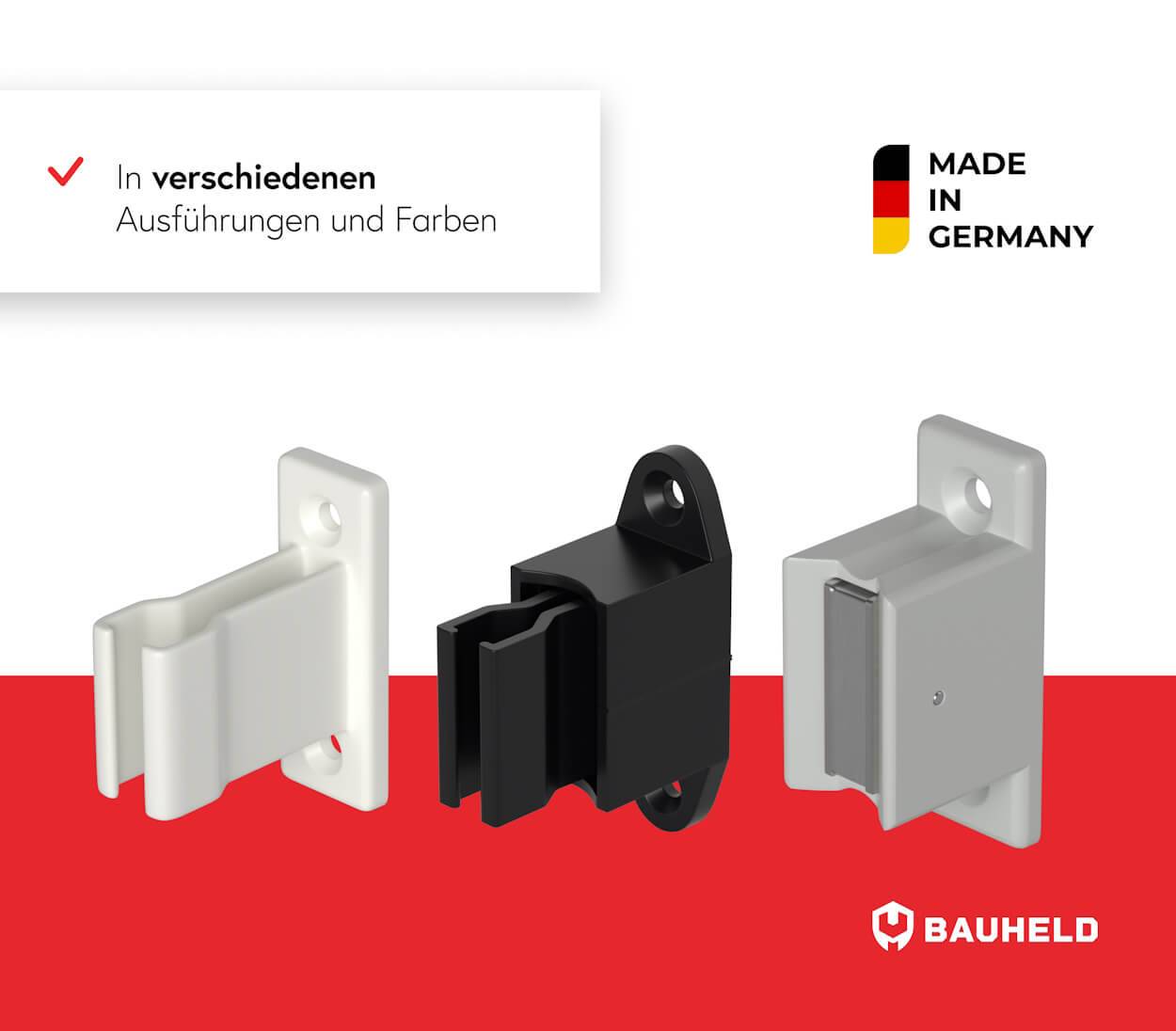 BAUHELD Rollladen Kurbelhalter Höhenverstellbar Weiß