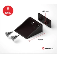 BAUHELD Rollladen Anschlagwinkel 40mm Braun 8 Stück BAUHELD Rollladen Anschlagwinkel 40mm Braun 8 Stück