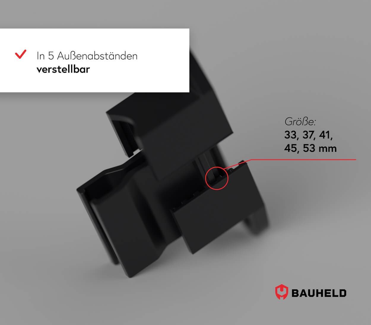 BAUHELD Rollladen Anschlagwinkel 40mm Braun 8 Stück