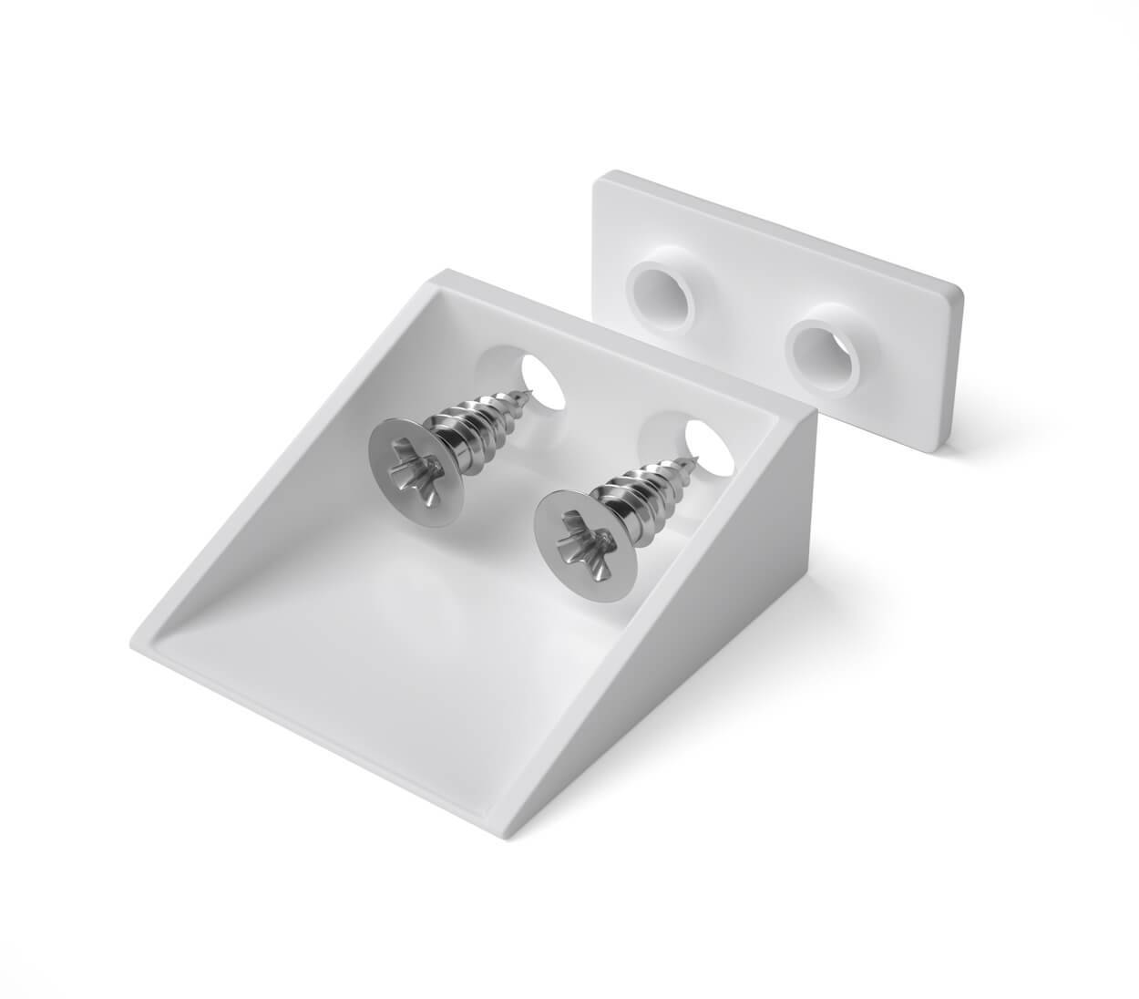 BAUHELD Rollladen Anschlagwinkel 40mm Weiß 8 Stück