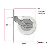 BAUHELD Rollladen Gurtwickler Unterputz 105mm Maxi Mit Abdeckplatte BAUHELD Rollladen Gurtwickler Unterputz 105mm Maxi Mit Abdeckplatte