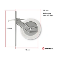 BAUHELD Rollladen Gurtwickler Unterputz 135mm Maxi Mit Abdeckplatte BAUHELD Rollladen Gurtwickler Unterputz 135mm Maxi Mit Abdeckplatte
