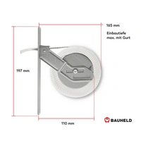 BAUHELD Rollladen Gurtwickler Unterputz 160mm Maxi Mit Abdeckplatte BAUHELD Rollladen Gurtwickler Unterputz 160mm Maxi Mit Abdeckplatte
