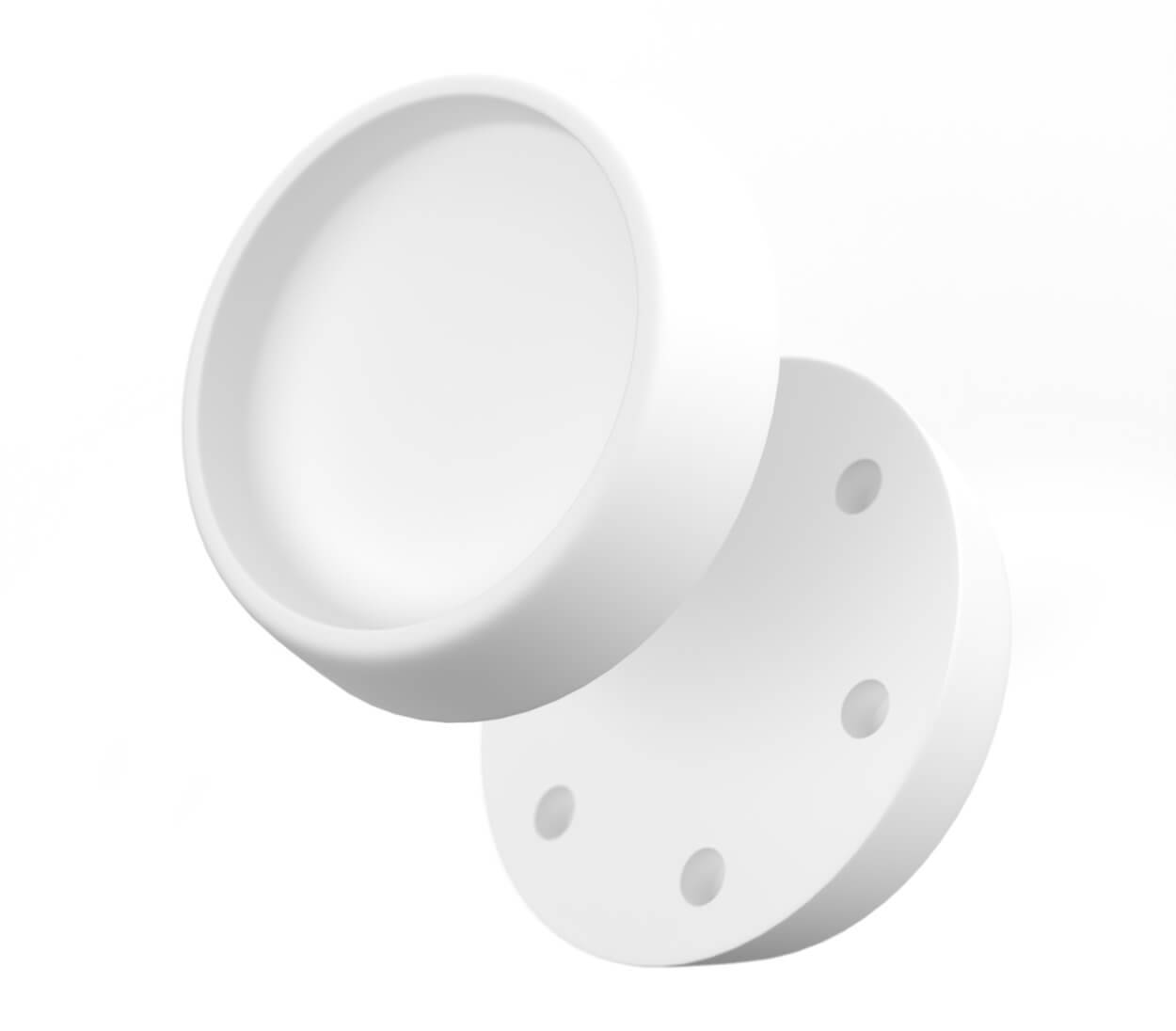 BAUHELD Gummifüße Schwingungsdämpfer 67 x 60 mm 4 Stück Weiß