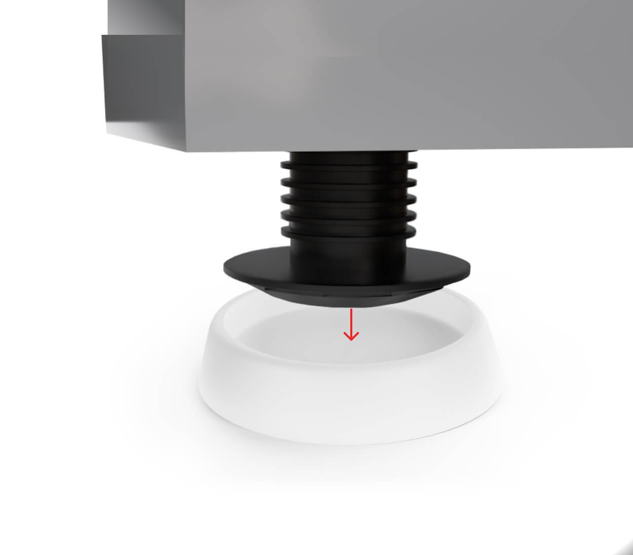 BAUHELD Gummifüße Schwingungsdämpfer 67 x 60 mm 4 Stück Weiß