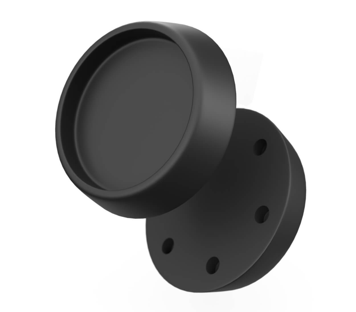 BAUHELD Gummifüße Schwingungsdämpfer 67 x 60 mm 4 Stück Schwarz