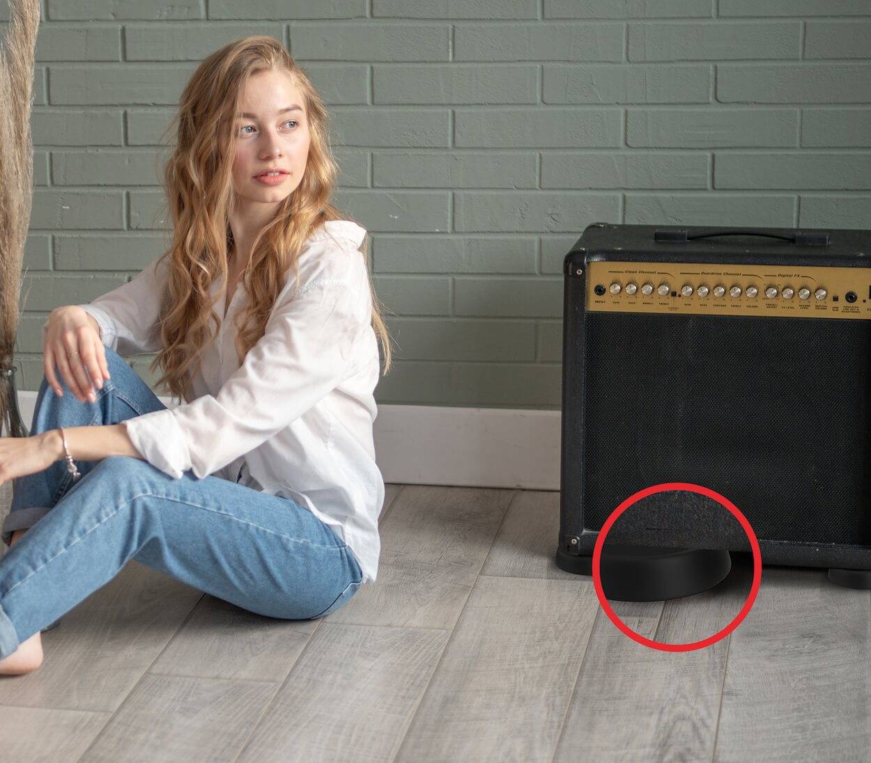 BAUHELD Gummifüße Schwingungsdämpfer 67 x 60 mm 4 Stück Schwarz