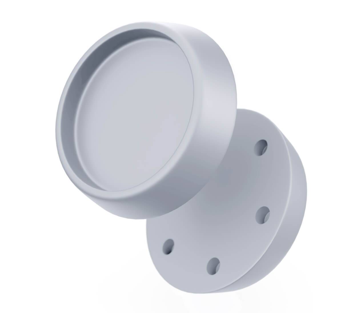 BAUHELD Gummifüße Schwingungsdämpfer 67 x 60 mm 4 Stück Hellgrau