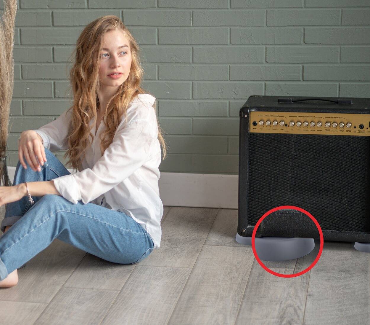 BAUHELD Gummifüße Schwingungsdämpfer 67 x 60 mm 4 Stück Hellgrau