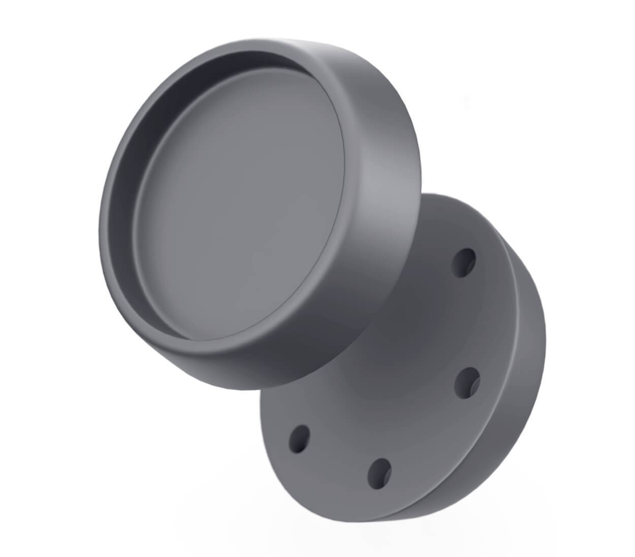 BAUHELD Gummifüße Schwingungsdämpfer 67 x 60 mm 4 Stück Dunkelgrau