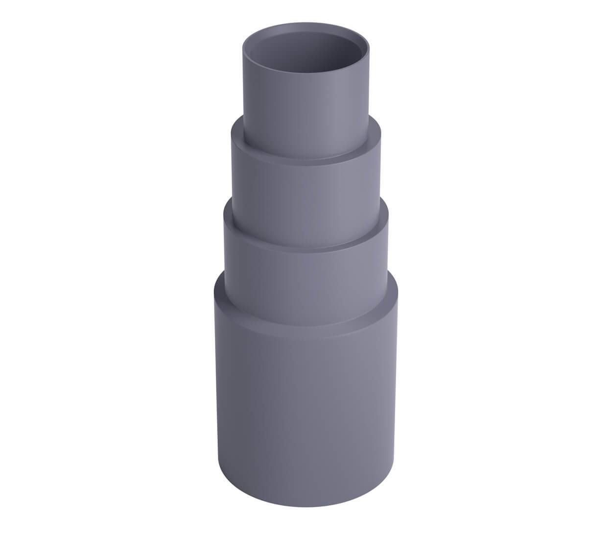 BAUHELD Staubsaugeradapter Dunkelgrau 1 Stück