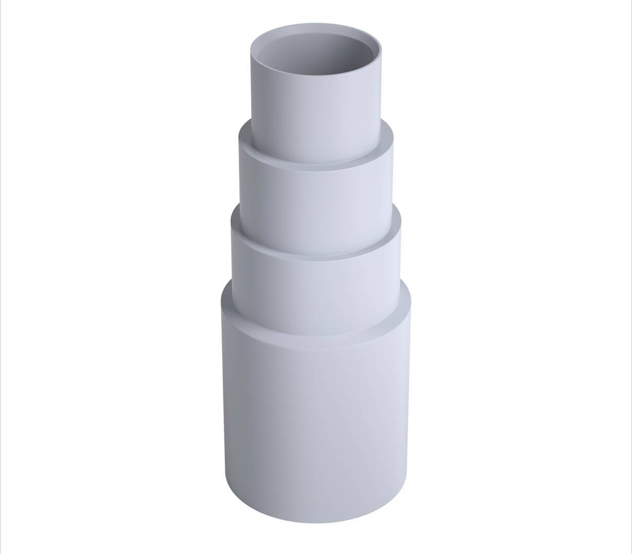 BAUHELD Staubsaugeradapter Hellgrau 1 Stück