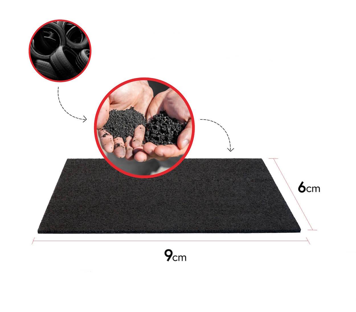 BAUHELD Terrassenpads 90 x 60 x 3 mm 140 Stück