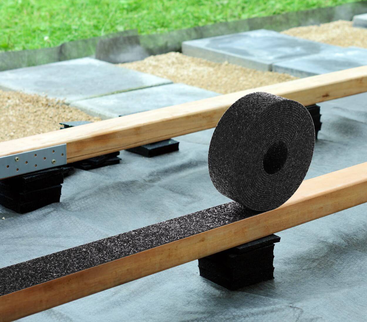 BAUHELD Terrassenpads Rolle 20 m x 50 mm x 3 mm