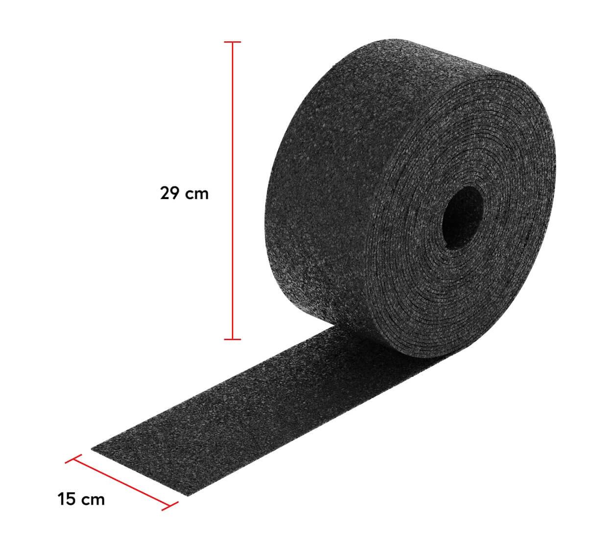 BAUHELD Terrassenpads Rolle 20 m x 150 mm x 3 mm