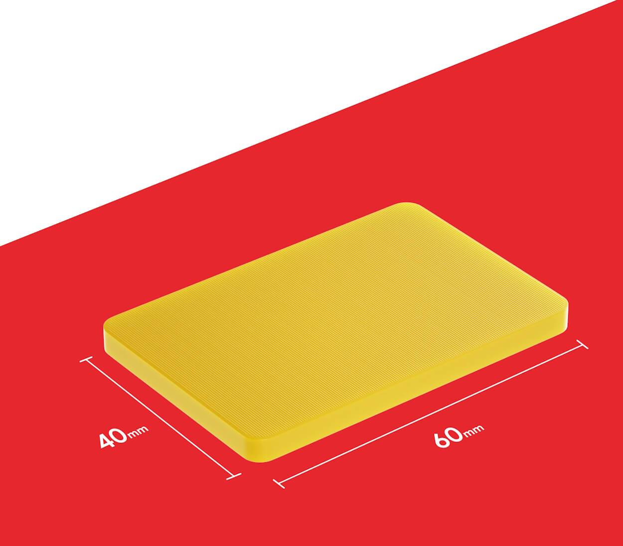 BAUHELD Unterlegplatten Kunststoff 60 x 40 x 20 mm 100 Stück
