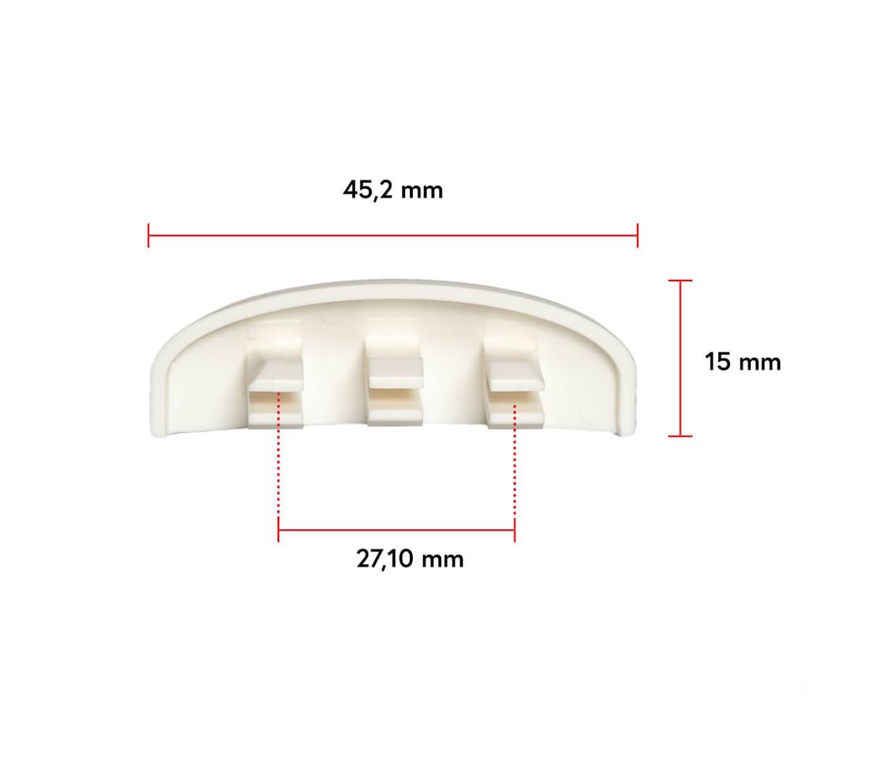 BAUHELD Fenster Wasserschlitzkappen 30 bis 35 mm 30 Stück Ral 9016