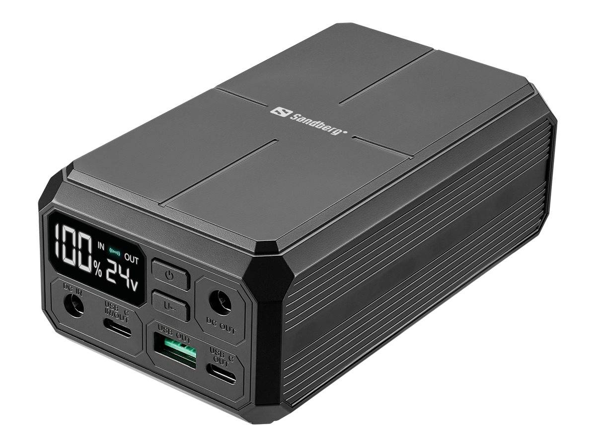 Sandberg - Powerbank - PD, laptop - 27000 mAh - 99.9 Wh - 100 Watt - 5 A - PD - 5 Ausgabeanschlussstellen (DC5521, 3 x U