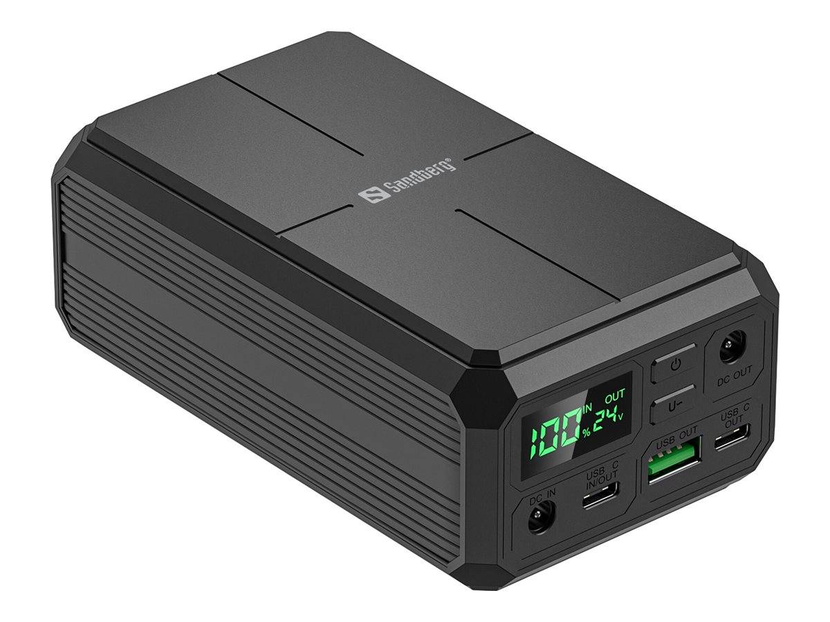 Sandberg - Powerbank - PD, laptop - 27000 mAh - 99.9 Wh - 100 Watt - 5 A - PD - 5 Ausgabeanschlussstellen (DC5521, 3 x U