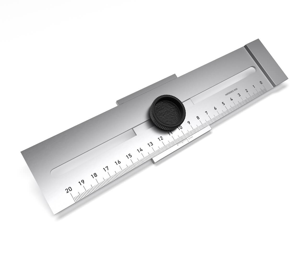 BAUHELD Streichmaß Metall 200 mm