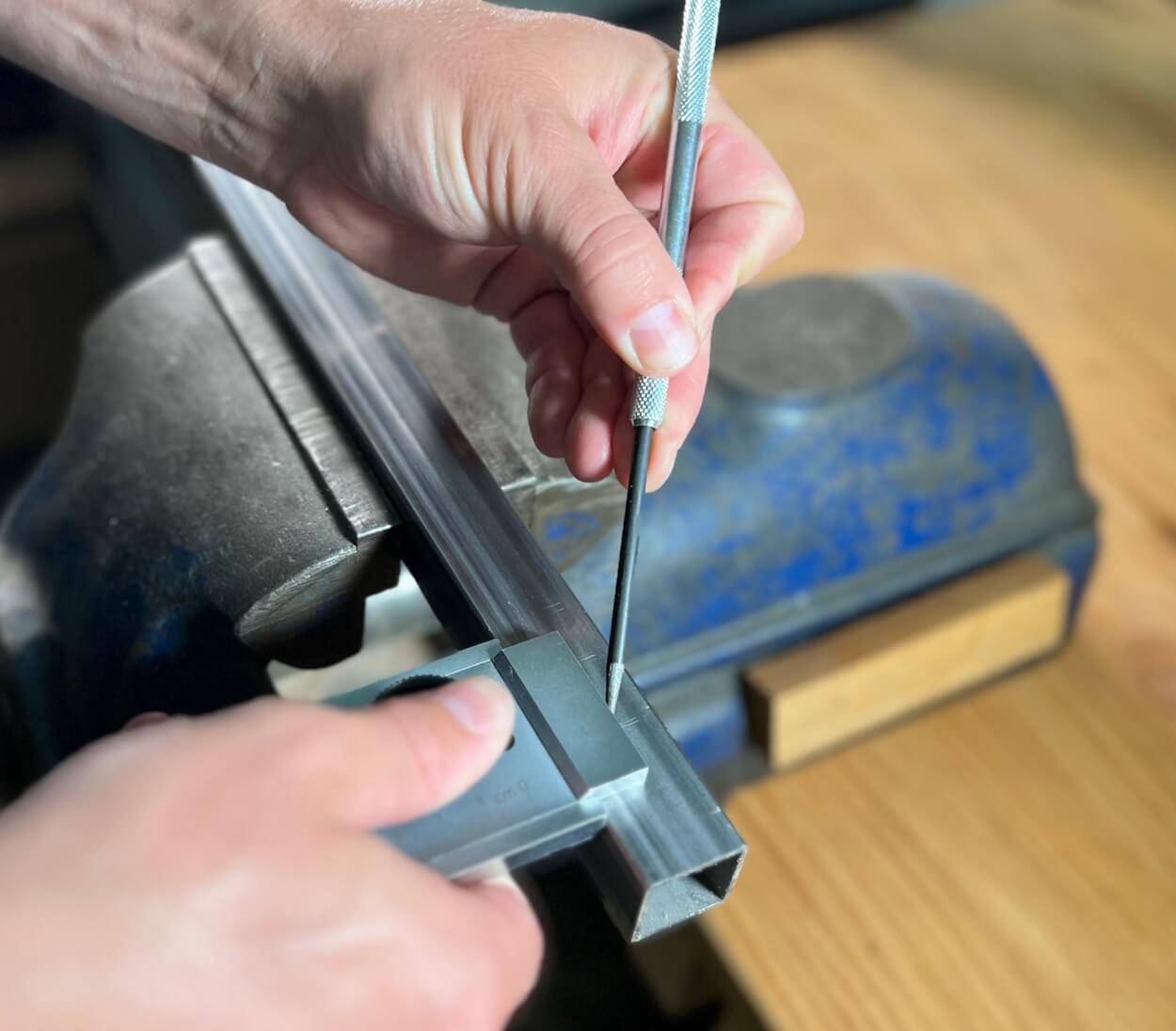 BAUHELD Streichmaß Metall 300 mm