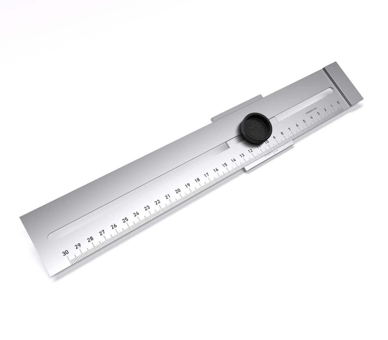 BAUHELD Streichmaß Metall 300 mm