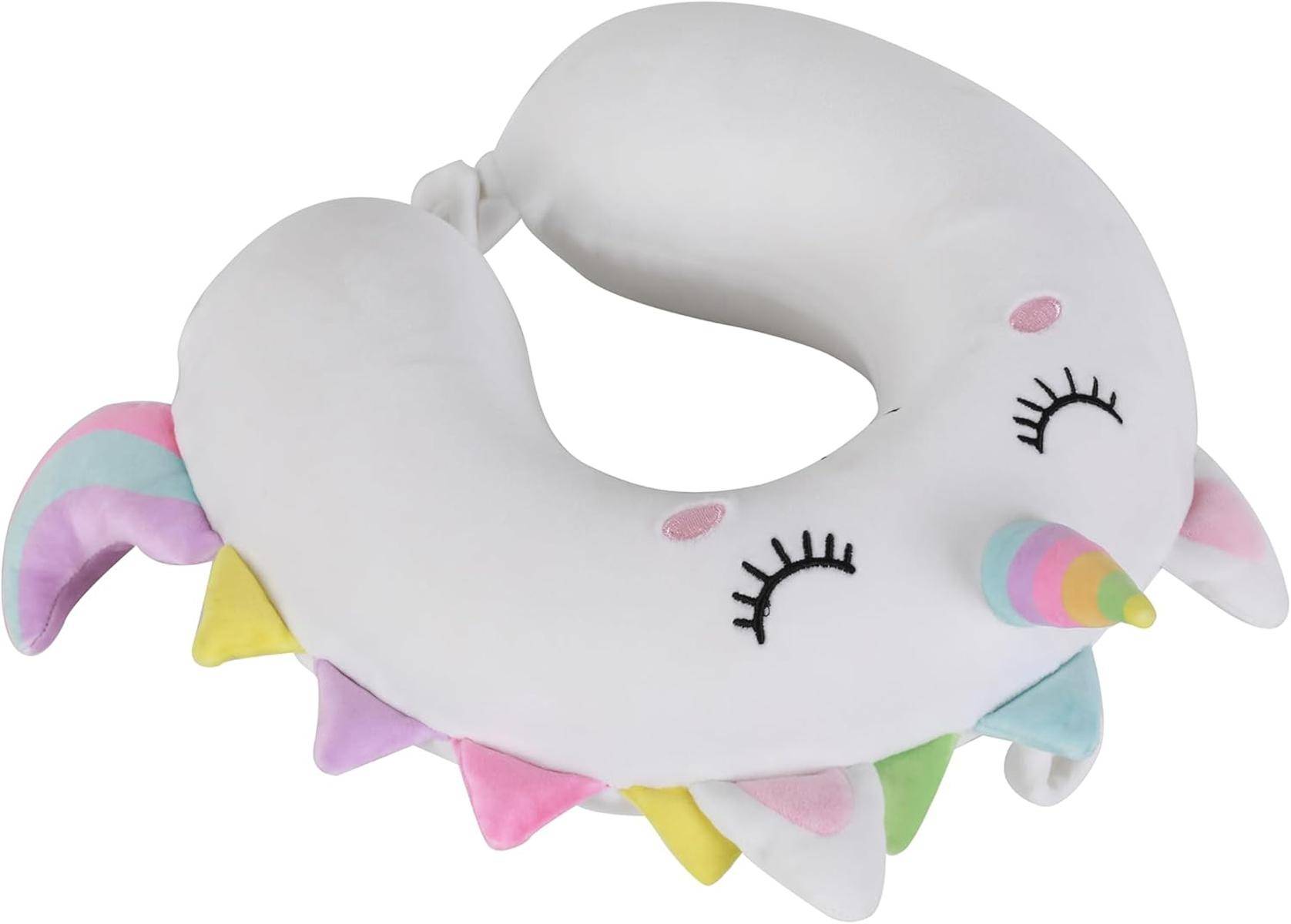 I-TOTAL® Reisekissen Nackenkissen weich für Nackenstützen Motiv Einhorn