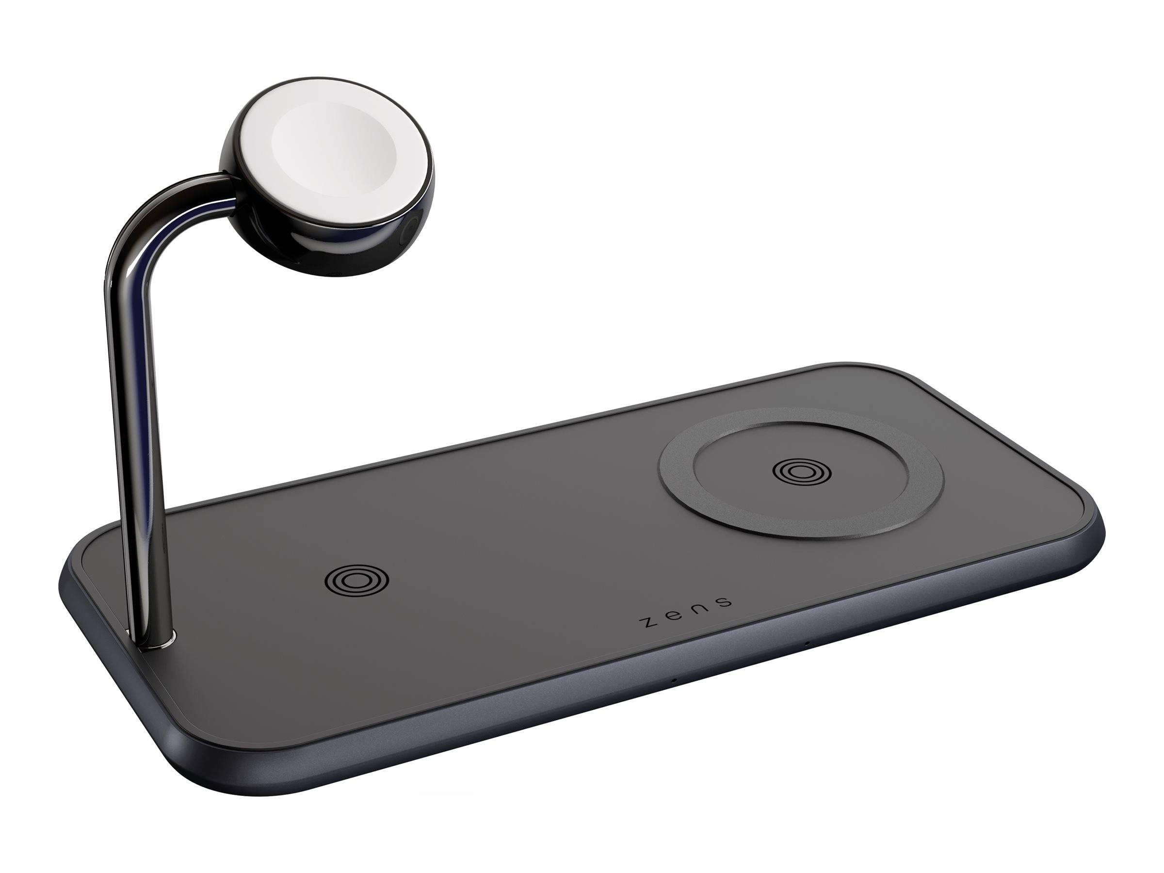 Zens Dual+Watch Aluminium Wireless Charger - Pad für induktives Laden / Ladegerät
