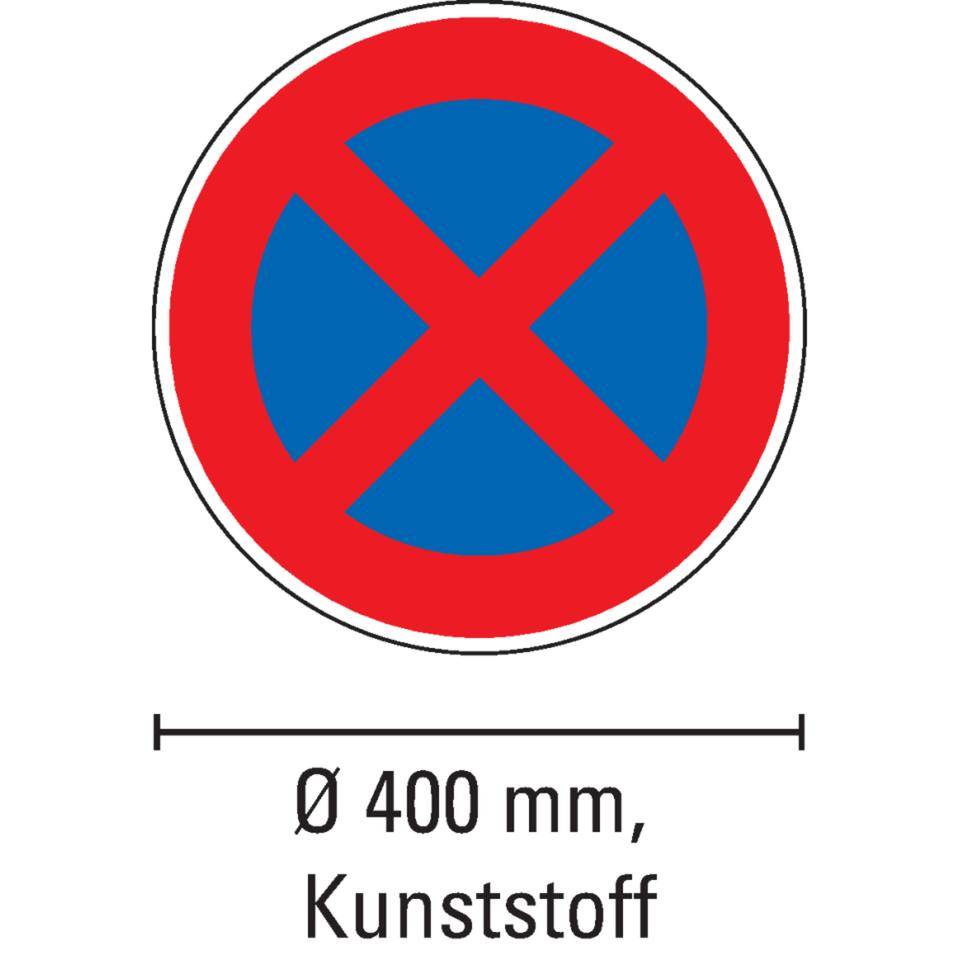 Verkehrszeichen Absolutes Haltverbot, Nr.283, Kunststoff, Ø 400mm