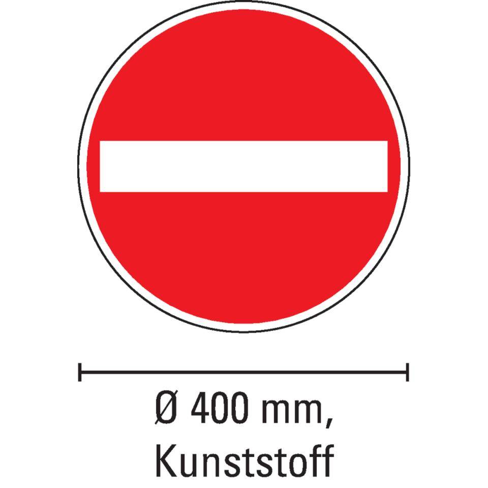 Verkehrszeichen Verbot der Einfahrt, Nr.267, Kunststoff, Ø 400mm