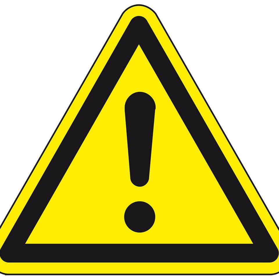Warnschild Allgemeines Warnzeichen, Aluminium, SL 200mm, ASR A1.3, DIN EN ISO 7010 W001