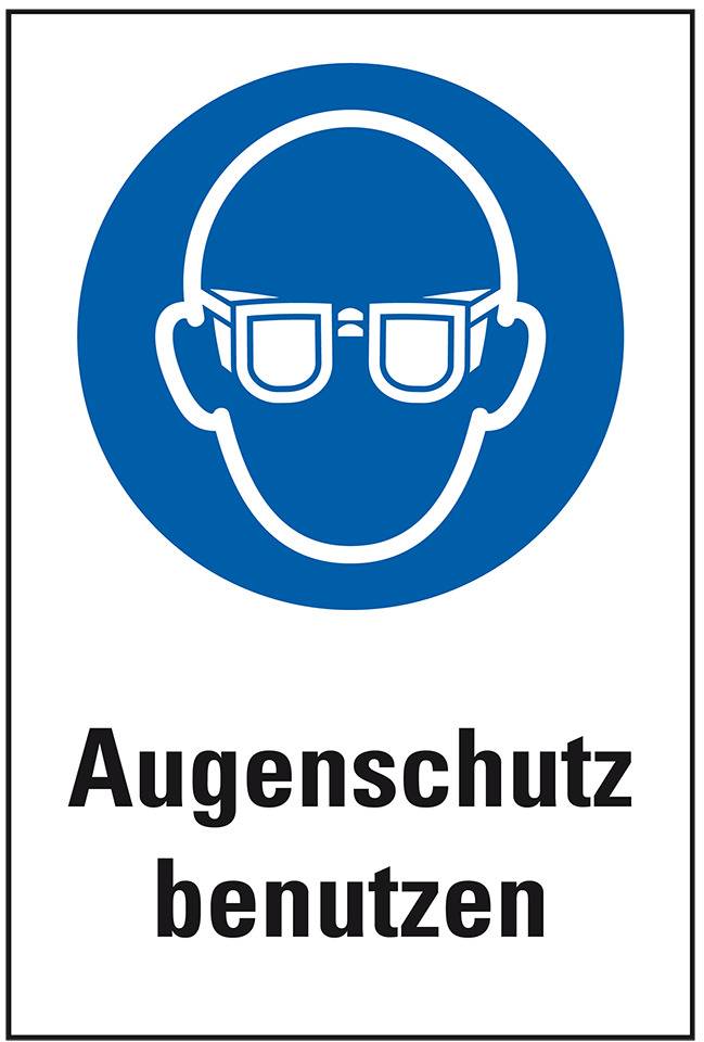 Gebots-Kombischild Augenschutz benutzen, Kunststoff, 200x300mm, ASR A1.3, DIN EN ISO 7010 M004