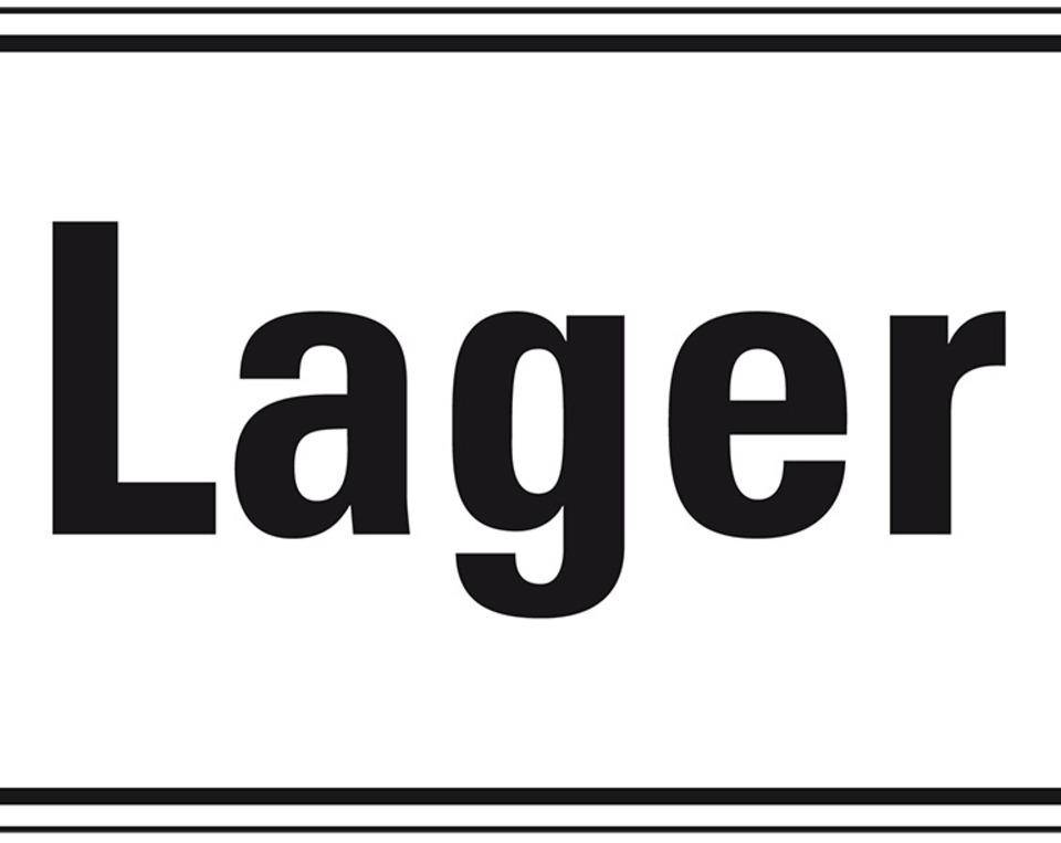 Türhinweisschild Lager, Folie, selbstklebend, 300x200mm