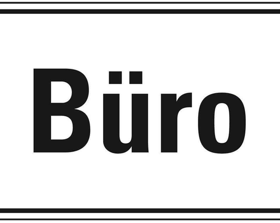 Türhinweisschild Büro, Folie, selbstklebend, 300x200mm