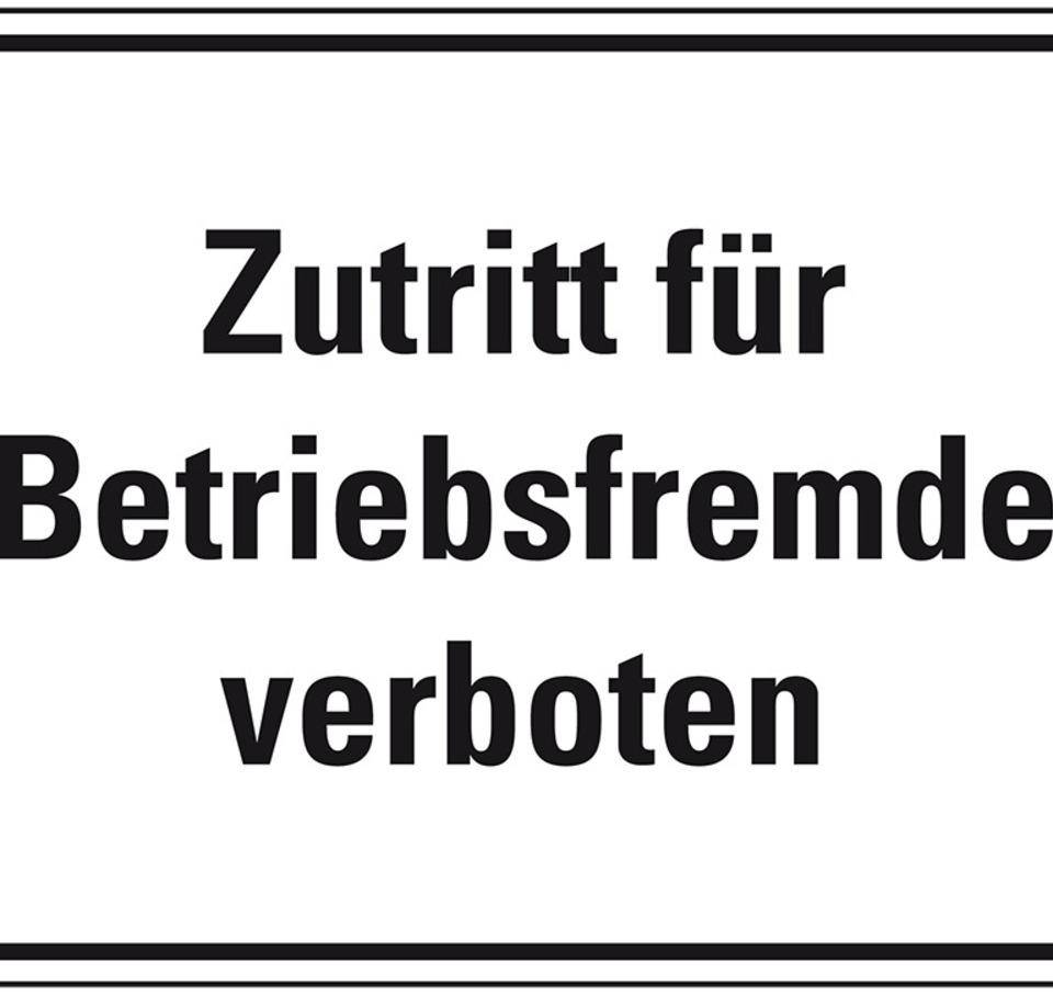 Hinweisschild Zutritt für Betriebsfremde verboten, Folie, selbstklebend, 300x200mm