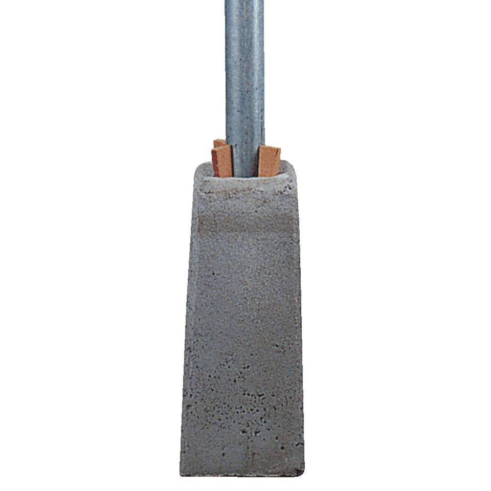 Betonformstein, für Pfosten Ø 60 und Ø 76mm, inkl. 4 Hartholzkeile, 430mm, 25kg