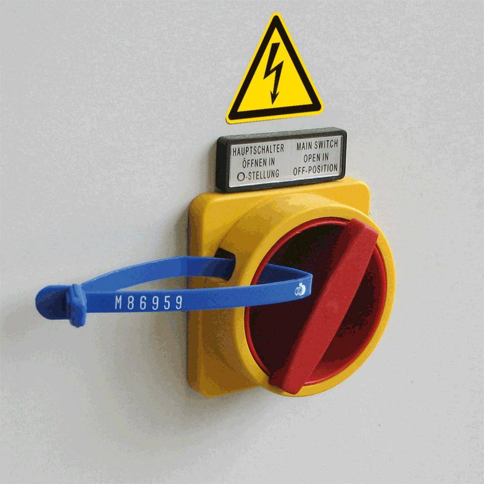 Warnschild Warnung vor elektrischer Spannung, Kunststoff, SL 300mm, ASR A1.3, DIN EN ISO 7010 W012