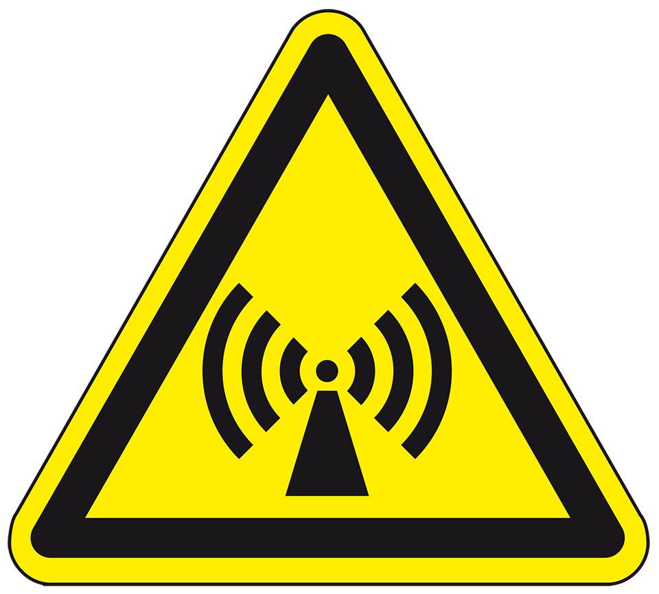 Warnschild Warnung von n. ionisierender Strahlung, Aluminium, SL 200mm, ASR A1.3, DIN EN ISO 7010 W005