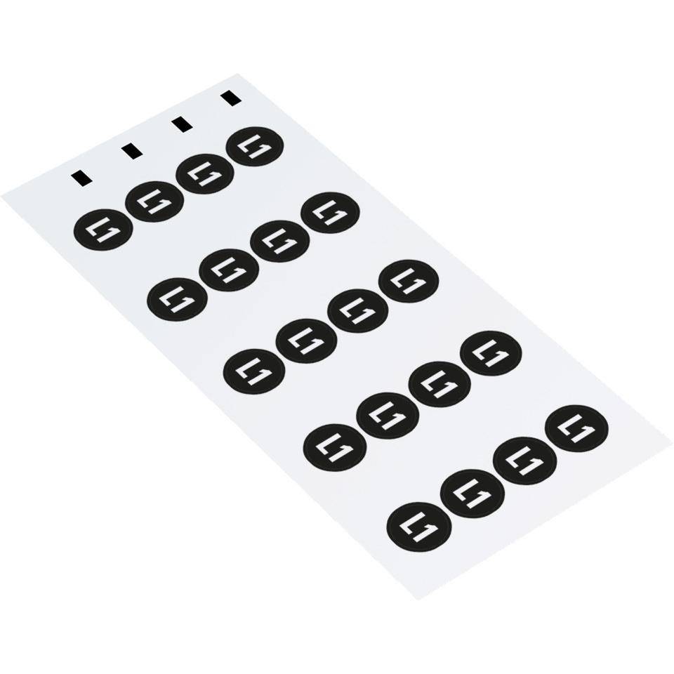 Leiterkennzeichen L1 Wechselstromnetz, RoHS konform, Folie, Ø 20mm, 20/Bogen, DIN EN 60445 / IEC 60417