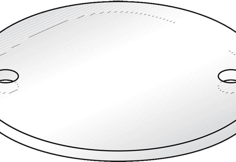 Grundplatte für Stromkreisbezeichnungsschild, Kunststoff, Ø 40mm