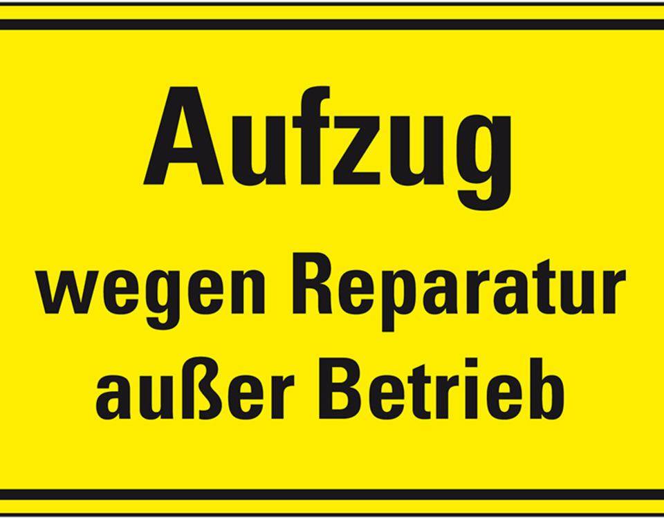 Hinweisschild Aufzug wegen Reparatur außer Betrieb, Magnetfolie,300x200mm