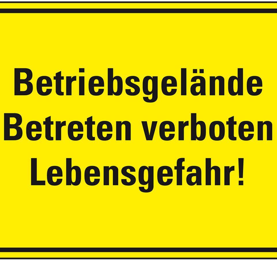 Hinweisschild Betriebsgelände Betreten verboten..., Kunststoff, 400x300mm