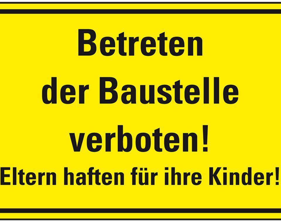 Zufahrts-u. Zutrittsschild Betreten der Baustelle verb..., Aluminium, 400x300mmm