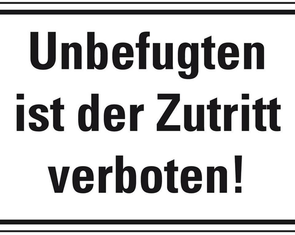 Hinweisschild Unbefugten ist der Zutritt verboten!, Kunststoff, 300x200mm