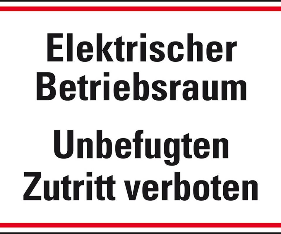 Hinweisschild Elektrischer Betriebsraum, Unbefugten..., Folie, selbstklebend, 300x200mm
