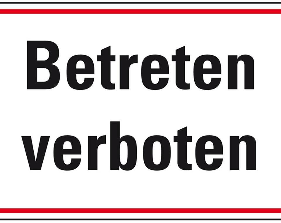 Hinweisschild Betreten verboten, Kunststoff, 300x200mm