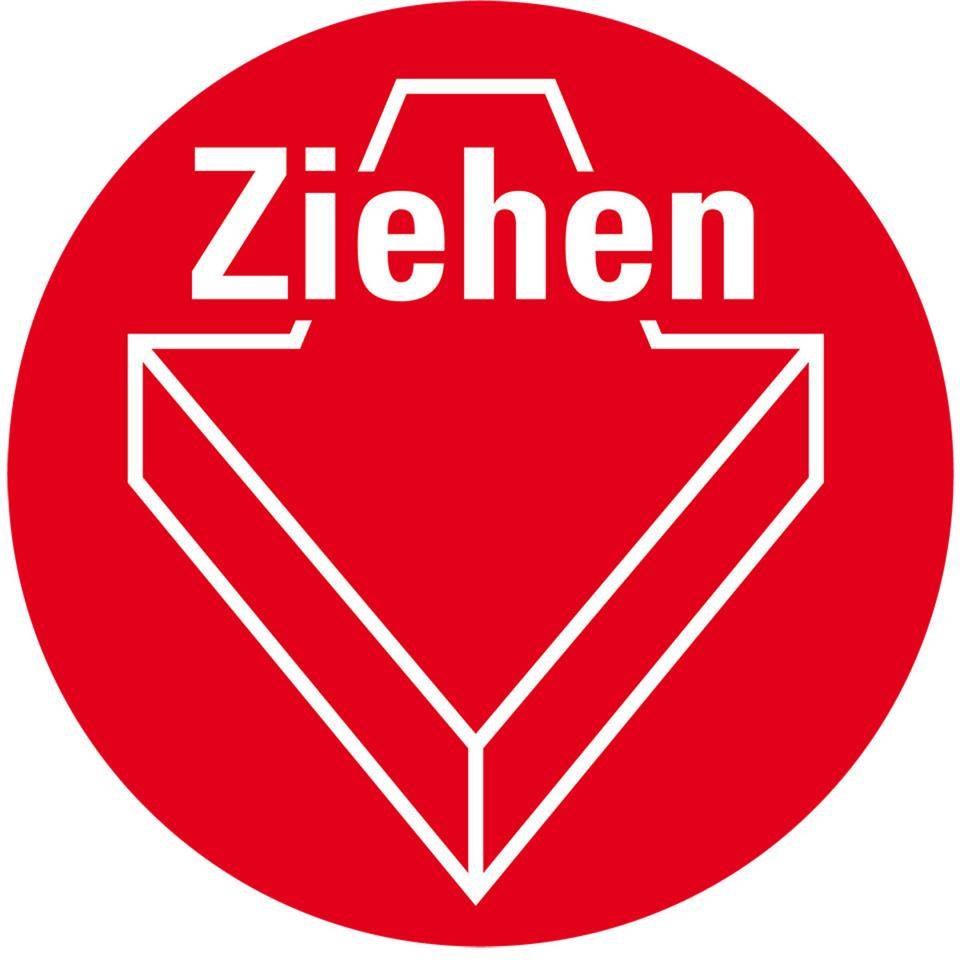 Türhinweis Ziehen mit Pfeil, rot, Folie, selbstklebend, Ø 100mm