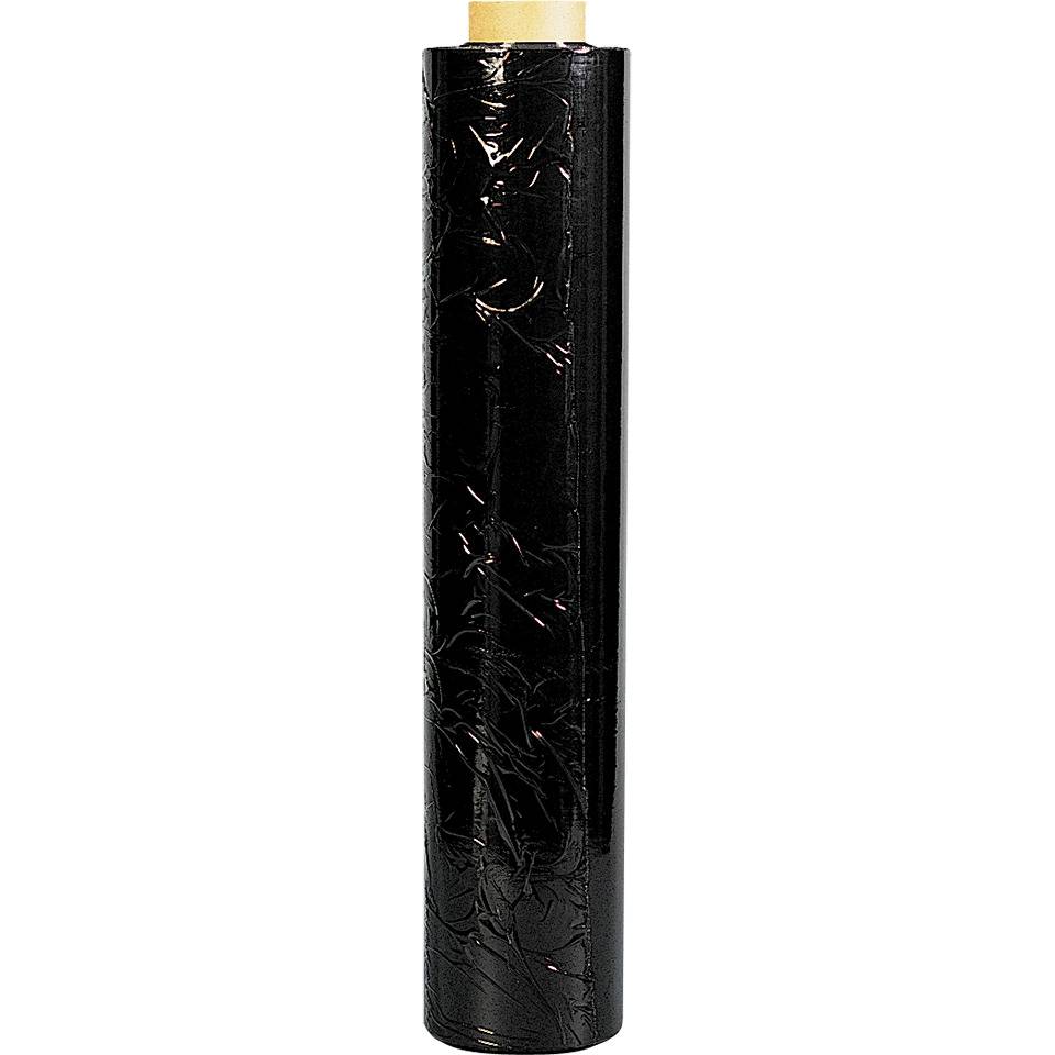 Stretchfolie, schwarz, Polyethylen, Breite 500mm, 270m/Rolle, 6/VE