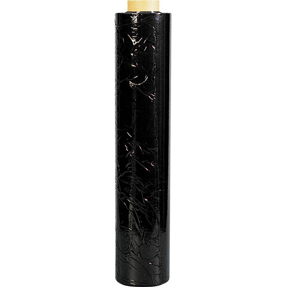 Stretchfolie, schwarz, Polyethylen, Breite 500mm, 270m/Rolle, 6/VE