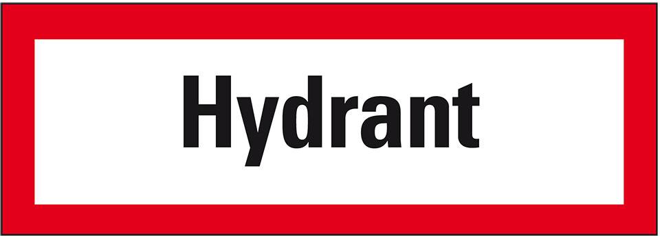 Feuerwehrzeichen Hydrant, Aluminium, 297x105mm